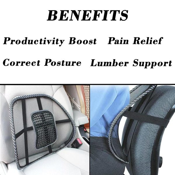 Lumbar Back Support, Mesh Cushion Backrest For Office Home Car Seat