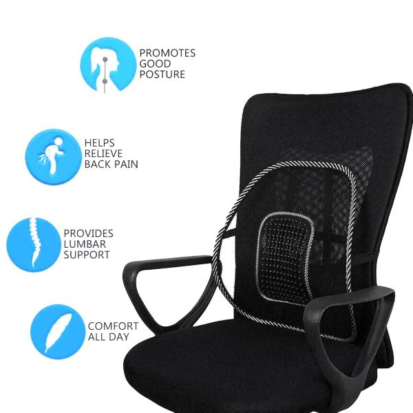 Lumbar Back Support, Mesh Cushion Backrest For Office Home Car Seat