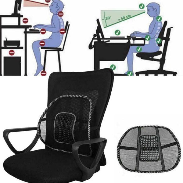 Lumbar Back Support, Mesh Cushion Backrest For Office Home Car Seat