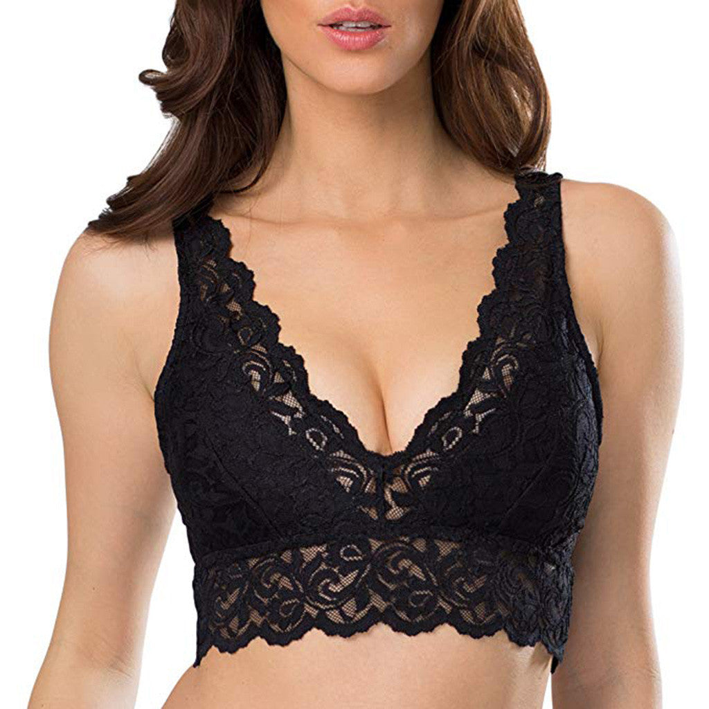 Foreign Trade Amazon Hot Models Sexy Underwear Europe And The United States Sexy Lace Bra Temptation See-Through Vest B3008