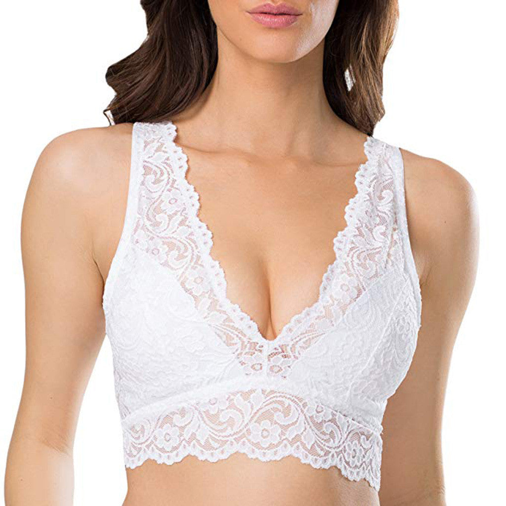 Foreign Trade Amazon Hot Models Sexy Underwear Europe And The United States Sexy Lace Bra Temptation See-Through Vest B3008