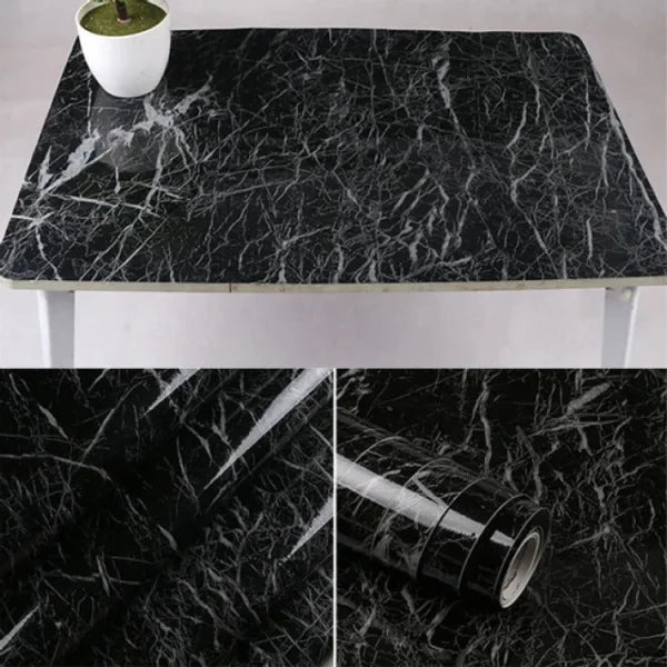 Black / White Marble Shade Self Adhesive