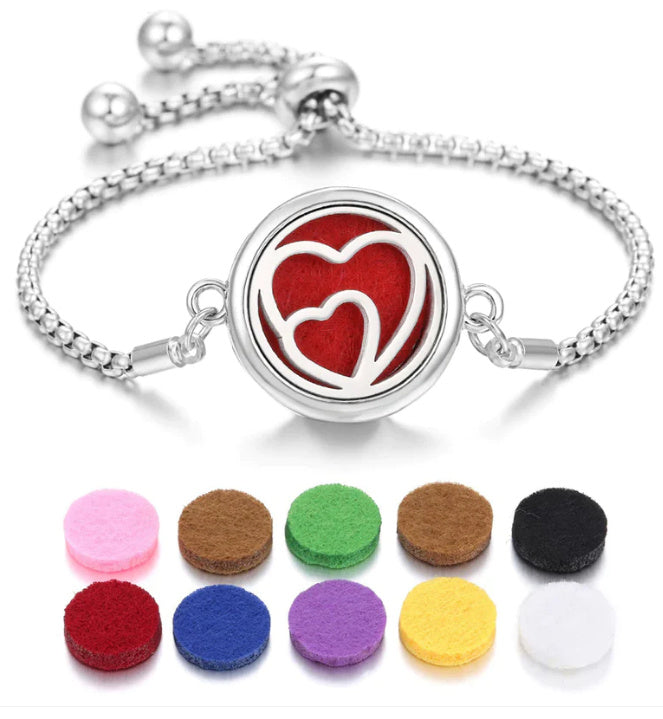 2024 New Kaleidoscope Aromatherapy Bracelet Perfume Essential Oil Diffuser Locket Bracelet Charms Women Aroma Diffuser Jewelry