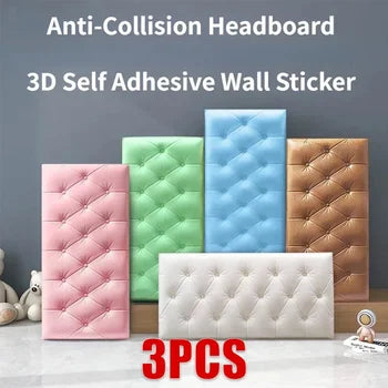 1pc Thickened 3D Soft Package Bed Sticker Anti-Collision