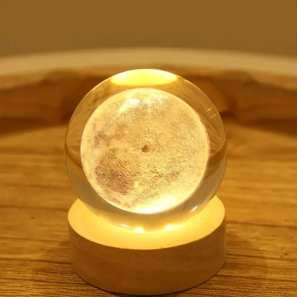 3d Crystal Ball Night Lights Glowing Galaxy Planetary Earth Moon Ball Lamp