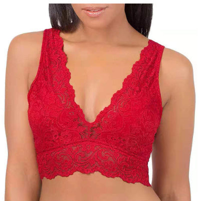 Foreign Trade Amazon Hot Models Sexy Underwear Europe And The United States Sexy Lace Bra Temptation See-Through Vest B3008