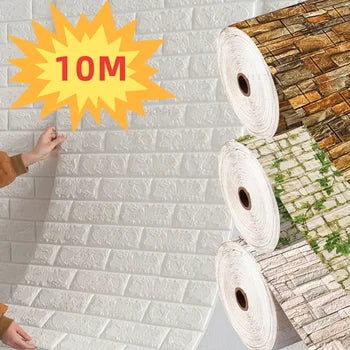 3D Brick Pattern Wall Sticker Self-Adhesive Panel