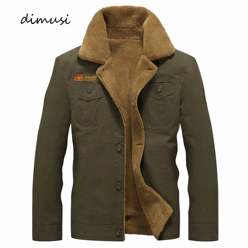 Winter Jacket Mens Military Fleece Warm Coats