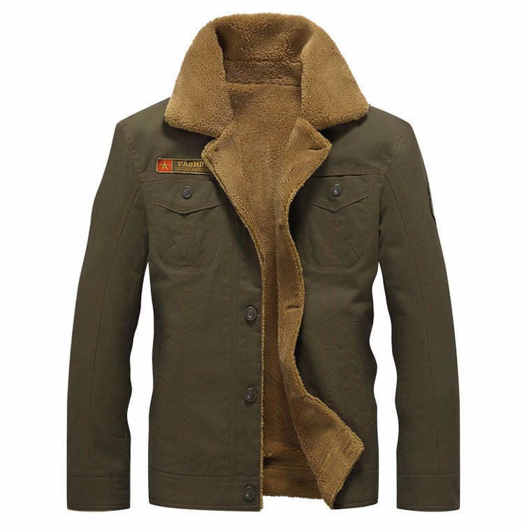 Winter Jacket Mens Military Fleece Warm Coats