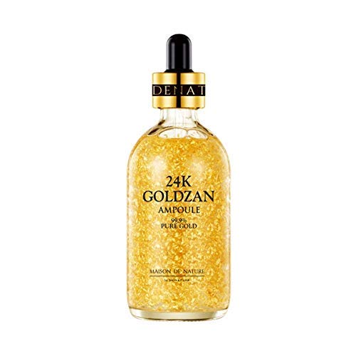 24K Goldzan Facial Serum Ampoule Pure Gold 99.9% Maison De Nature 100 ml Made in Korea.