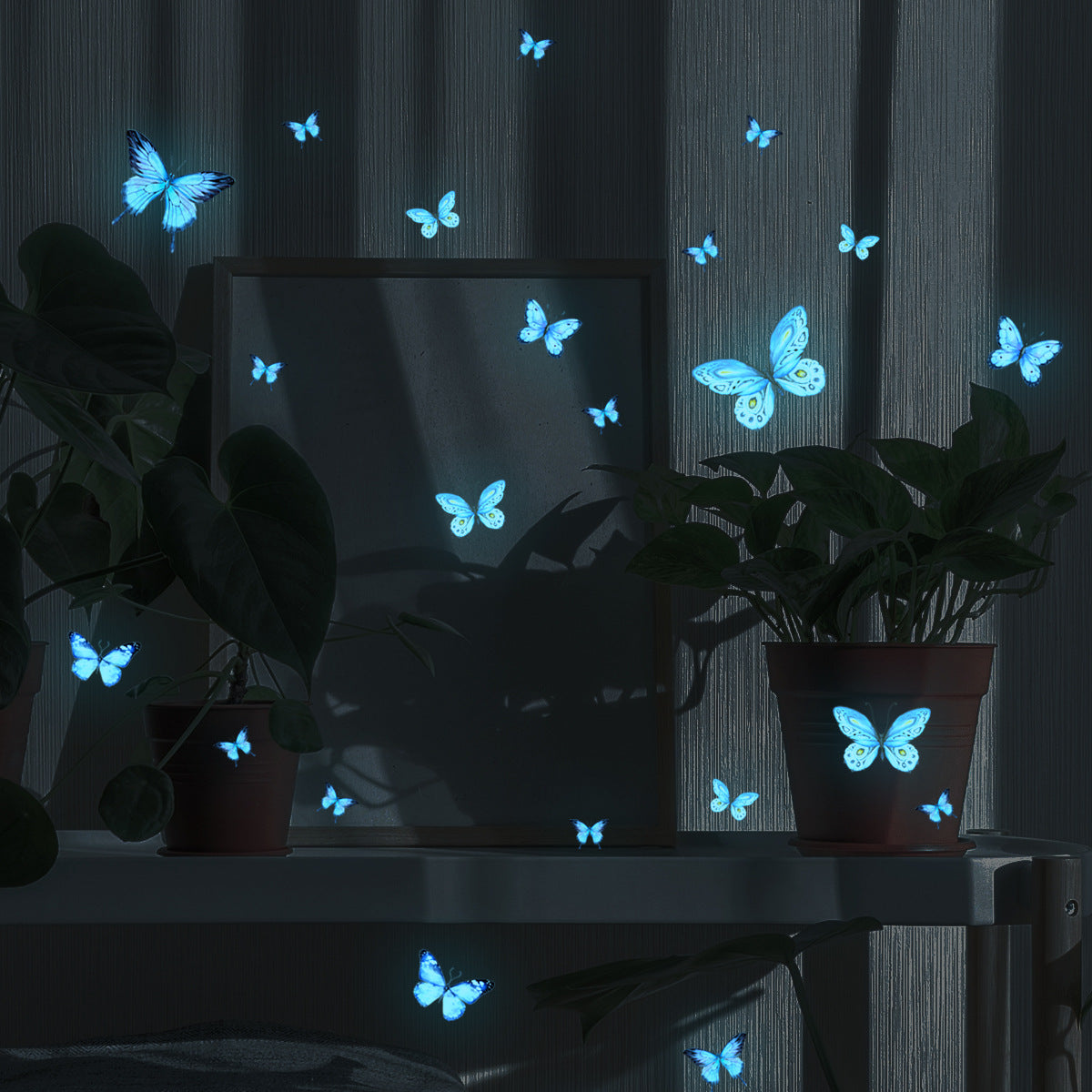 12Pcs/Set Luminous Butterfly Wall Stickers Living Room Butterflies