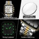 POEDAGAR Luxury Square Sport Man Wristwatch