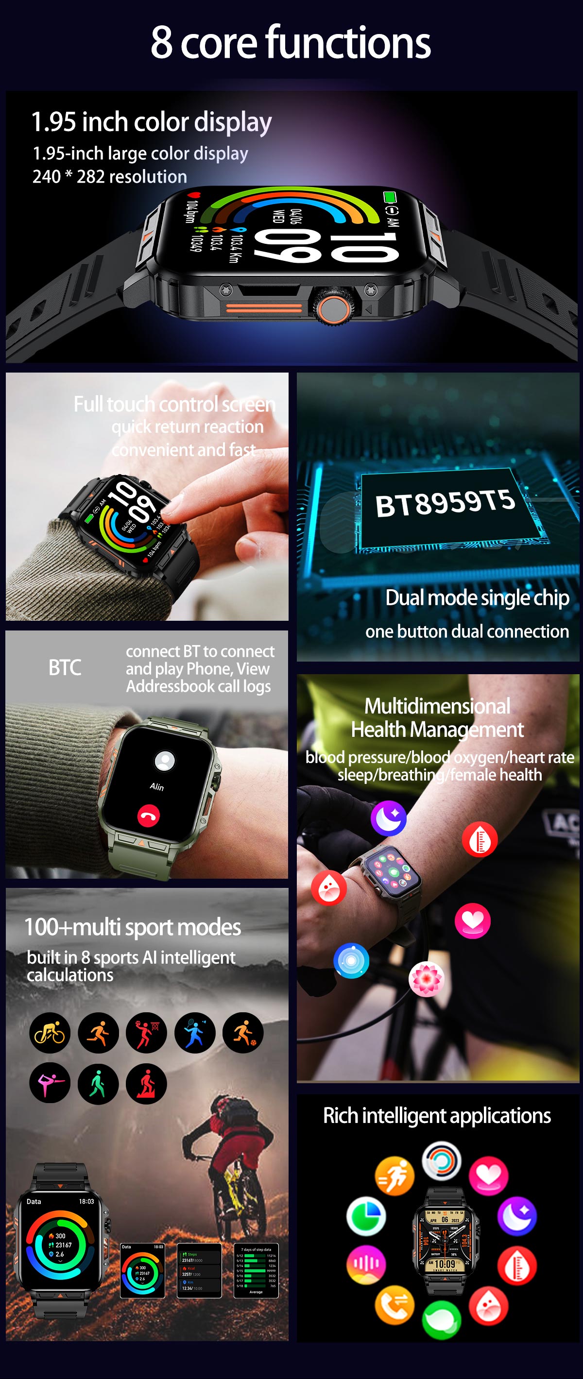 Military Men Smart Watch