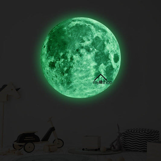 Aesthetic 3D Luminous Moon Wall Sticker Glow