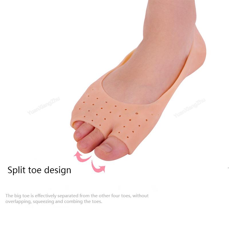 Forefoot Pads Silicone Insoles Orthopedic Shoe Pad Pain Relief Silicone Boat Socks for Women Toe separator Foot Care Products