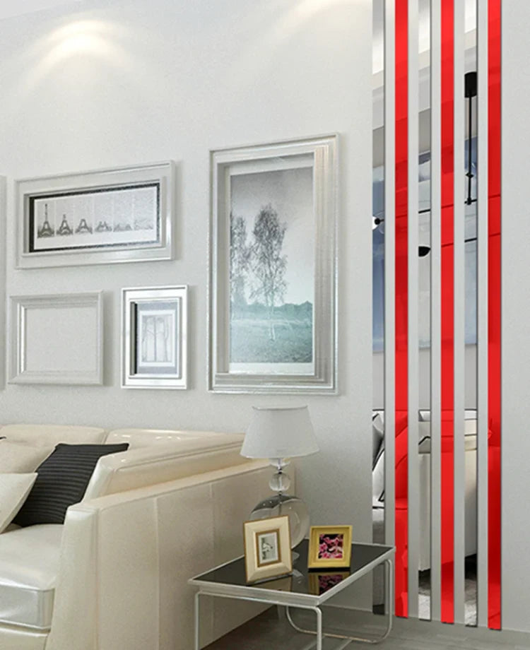 Acrylic Beautiful Edge Decorative Strip Wall Stickers for Home Decor