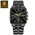 POEDAGAR Luxury Square Sport Man Wristwatch