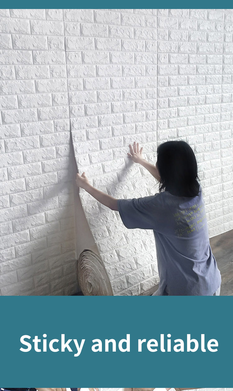 3D Brick Pattern Wall Sticker Self-Adhesive Panel