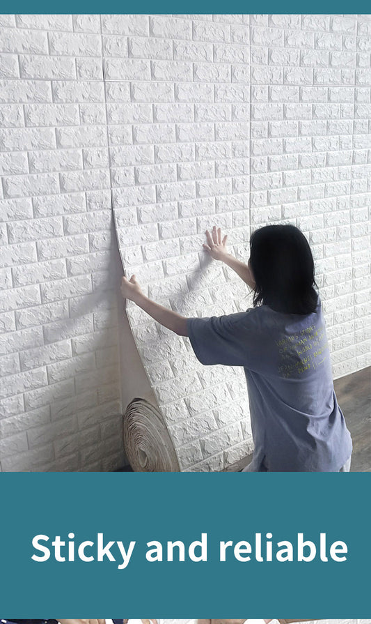 3D Brick Pattern Wall Sticker Self-Adhesive Panel