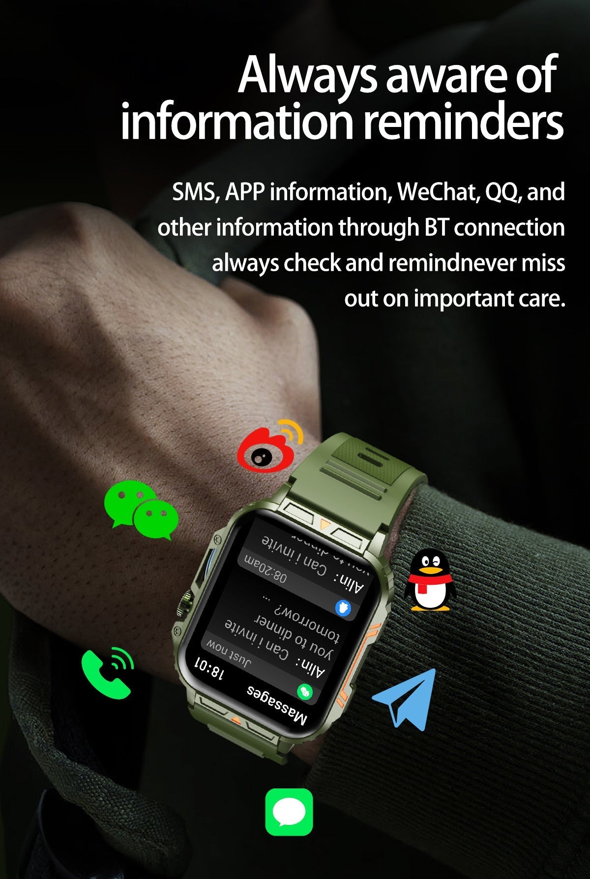 Military Men Smart Watch