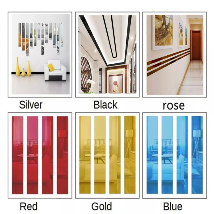 Acrylic Beautiful Edge Decorative Strip Wall Stickers for Home Decor