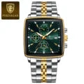 POEDAGAR Luxury Square Sport Man Wristwatch