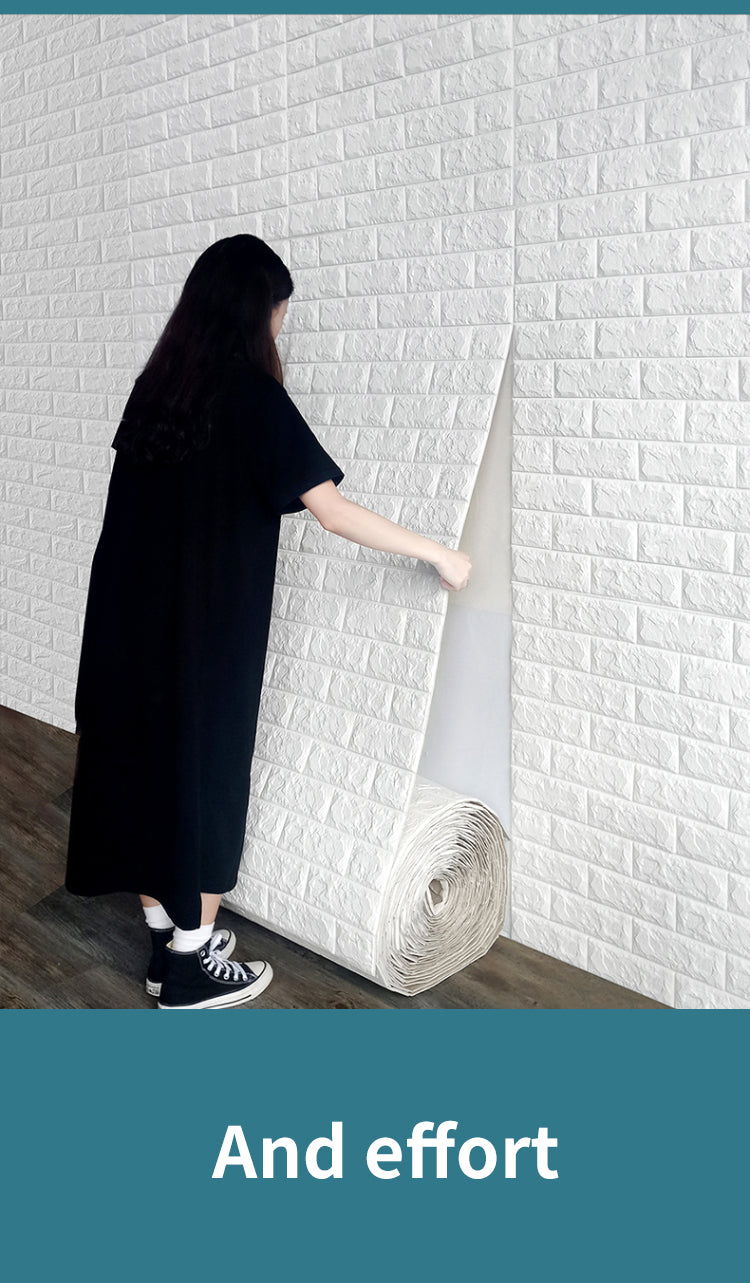 3D Brick Pattern Wall Sticker Self-Adhesive Panel