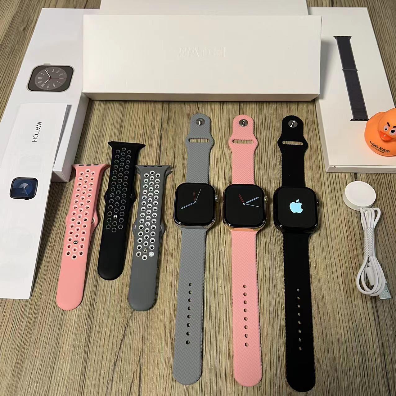 Apple Logo Series 9 Smart Watch- With 2 Straps