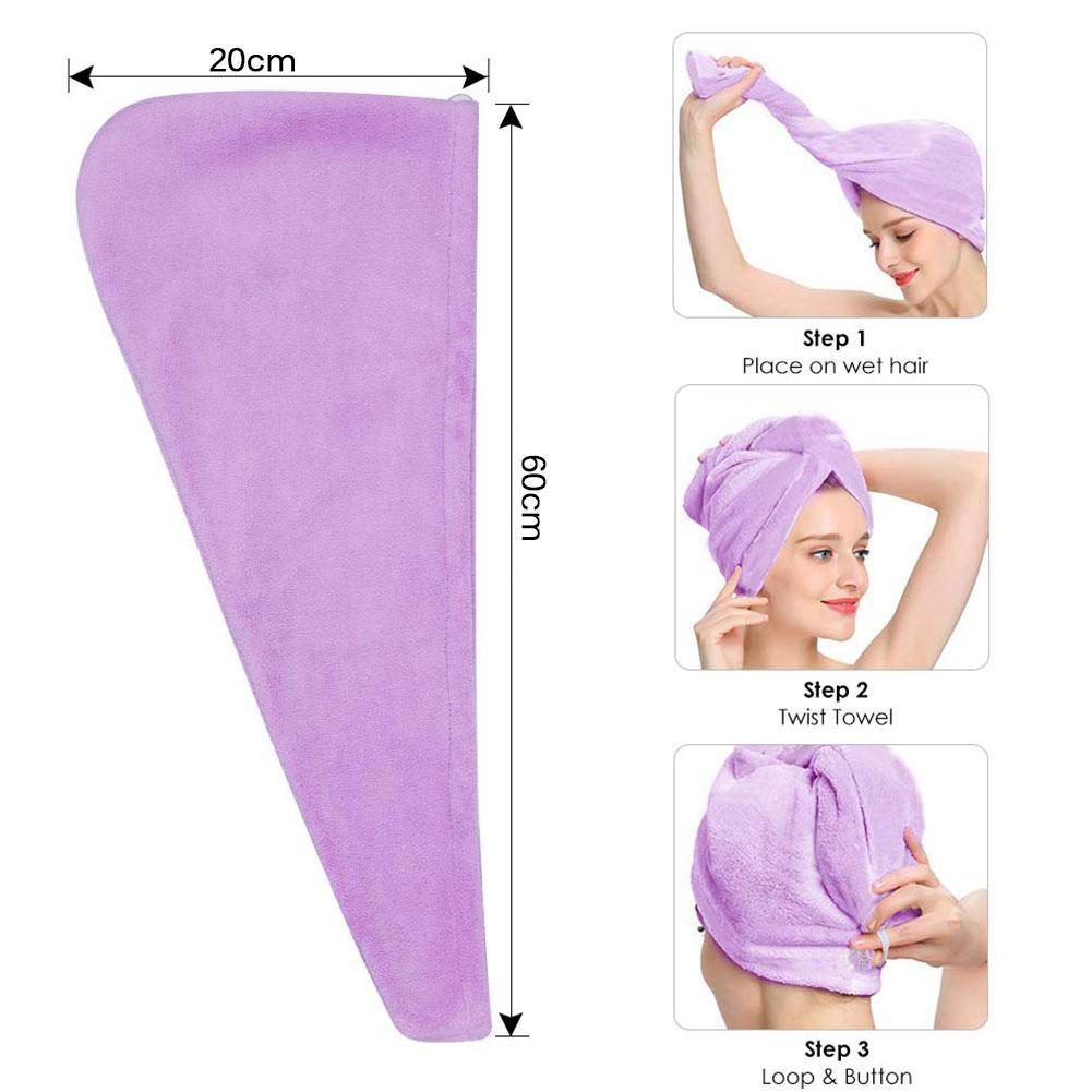 Hair Dryer Cap Towel Wrap Towel Quick Dry Cap Towel 100% Cotton Turban