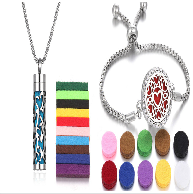 2024 New Kaleidoscope Aromatherapy Bracelet Perfume Essential Oil Diffuser Locket Bracelet Charms Women Aroma Diffuser Jewelry