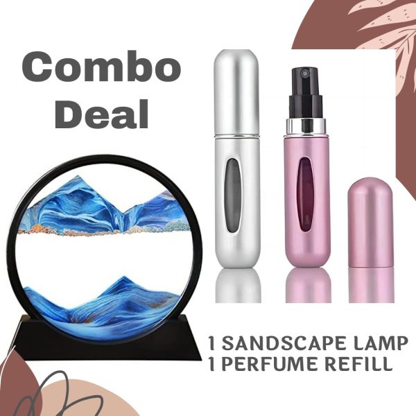 (combo Deal)1 Sandscape Lamp / 1 Refillable Mini Perfume