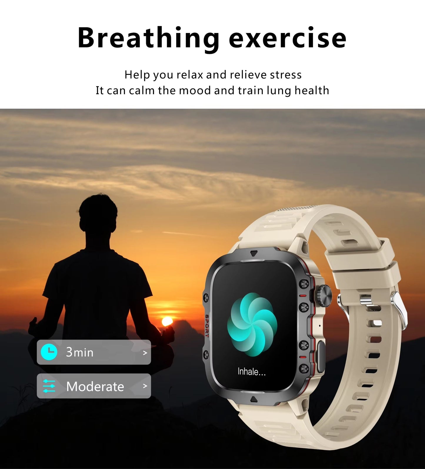 Original Men Smart Watch Bluetooth Call Fitness Clock 3ATM IP68