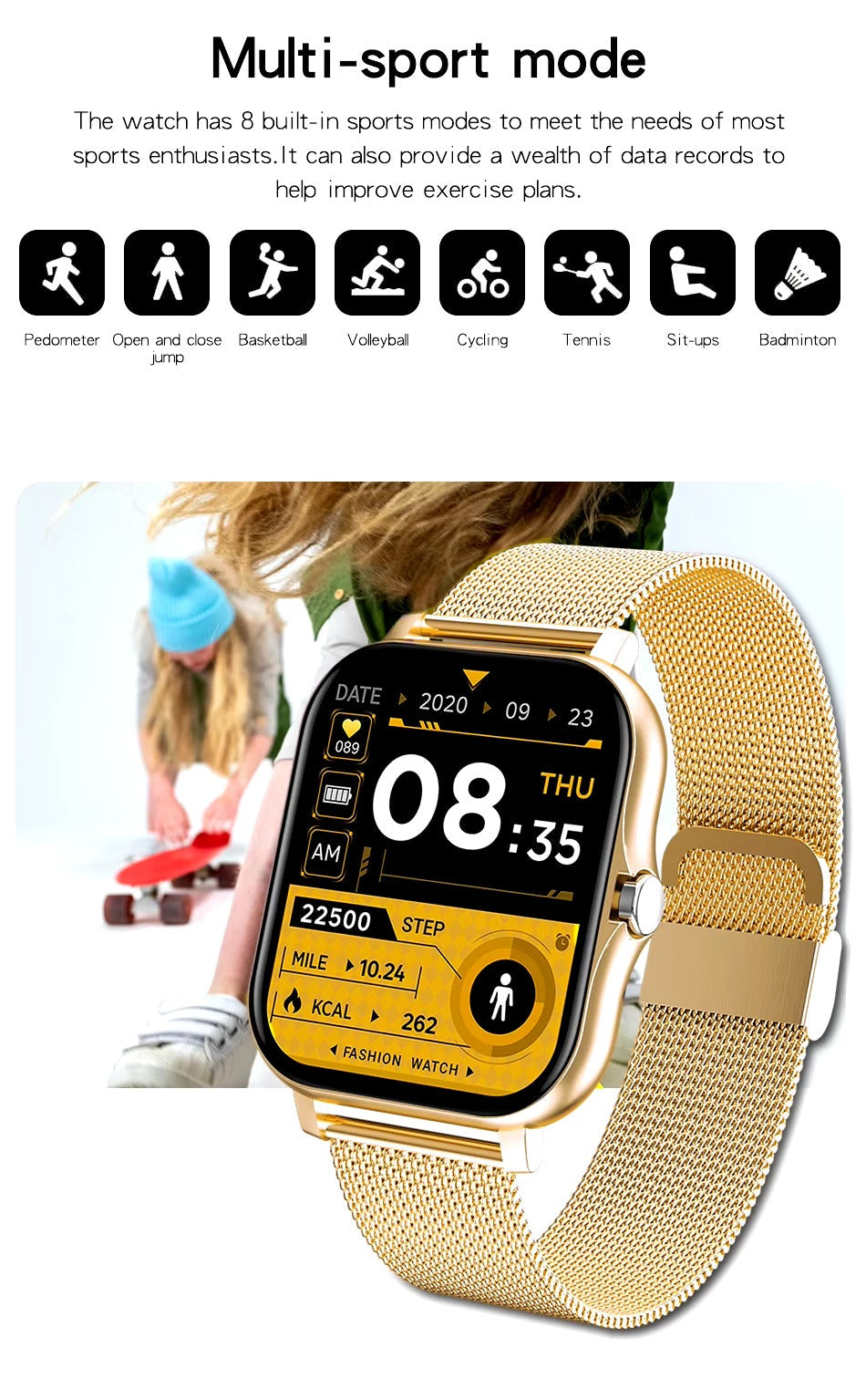 2024 Smart Watch For Men Women Gift 1.69' Full Touch Screen Sports Fitness Watches