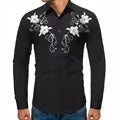 Western Denim Men's Shirt Comfortable and Soft Men's Clothing Long Sleeve