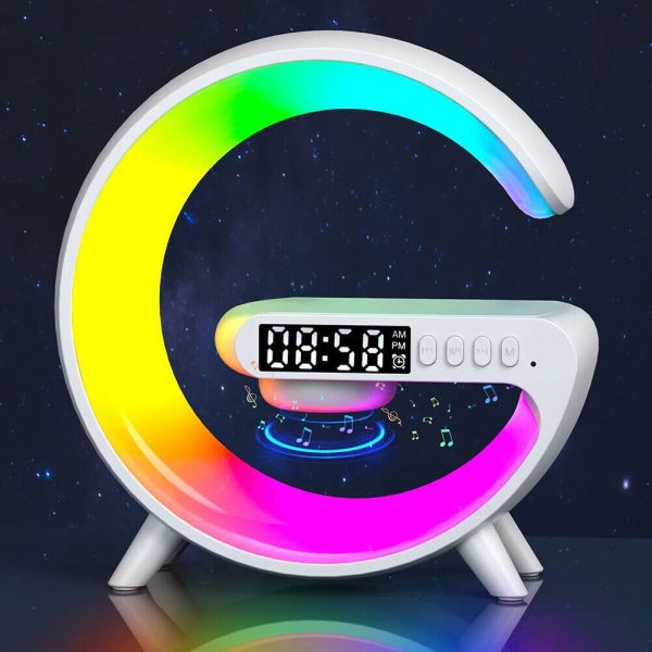 G63 Rgb Light Bluetooth Speaker With 10w Wireless Charging Multifunctional 4 In 1 Wireless Charger