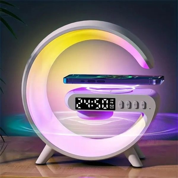 G63 Rgb Light Bluetooth Speaker With 10w Wireless Charging Multifunctional 4 In 1 Wireless Charger