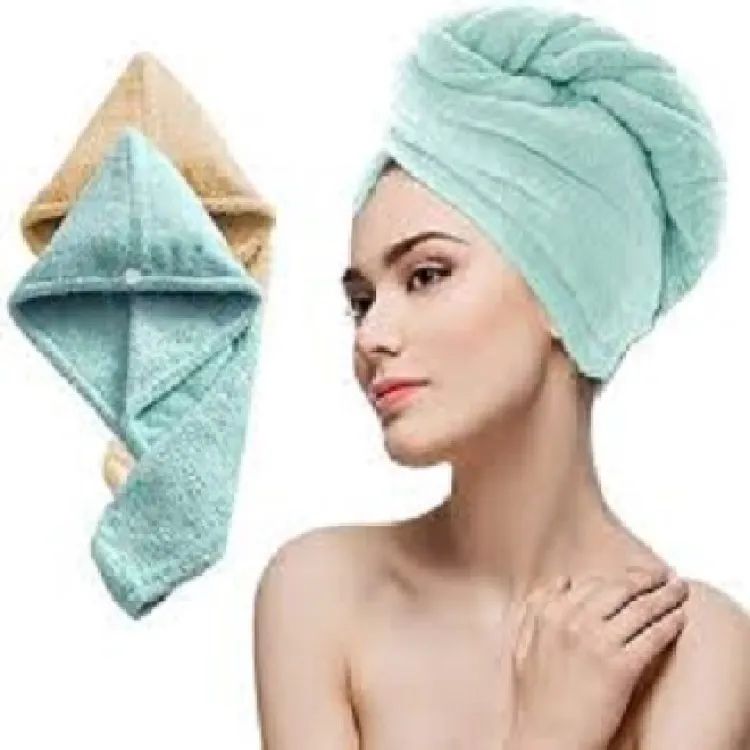 Hair Dryer Cap Towel Wrap Towel Quick Dry Cap Towel 100% Cotton Turban