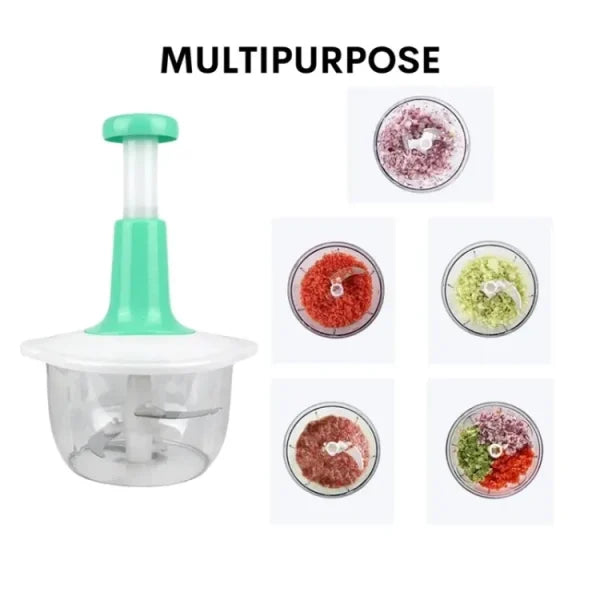 Manual Hand Push Chopper | Multi-functional Vegetable Meat Grinder