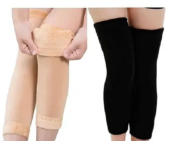 Men Women Cold Proof Plush Socks Warm Leggings Knee Pad Non slip Joint Injury Recovery Outdoor Sports Compression Winter