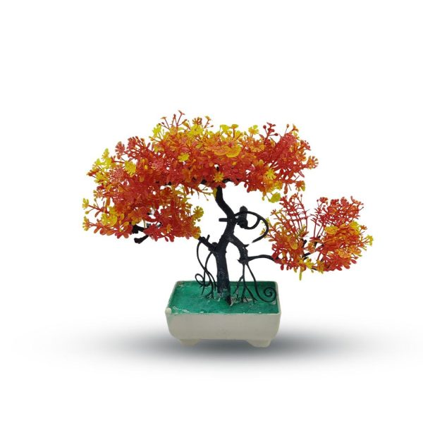 Orange Artificial Bonsai Tree