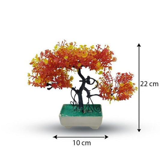 Orange Artificial Bonsai Tree