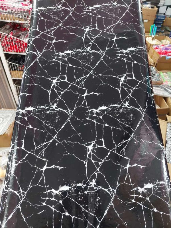 Self Adhesive Black Marble Sheet Sticker