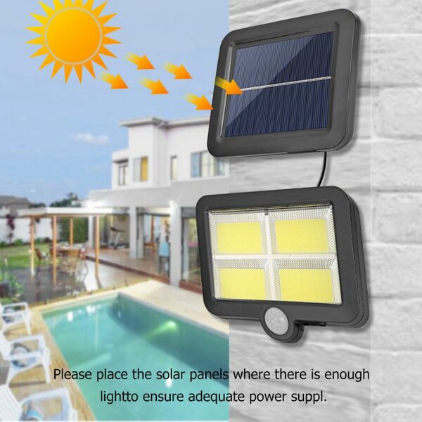 Solar Street Led Sensor Light Wall Lamp Model (bk-128-4cob)